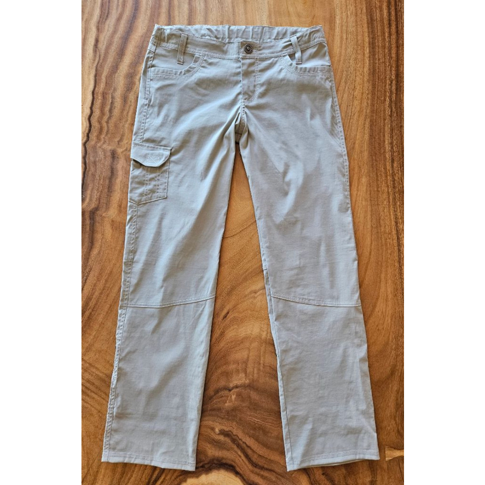 Kuhl Youth Cargo Adventure Pants Tan Adjustable Waist Capri Option XL (14)
